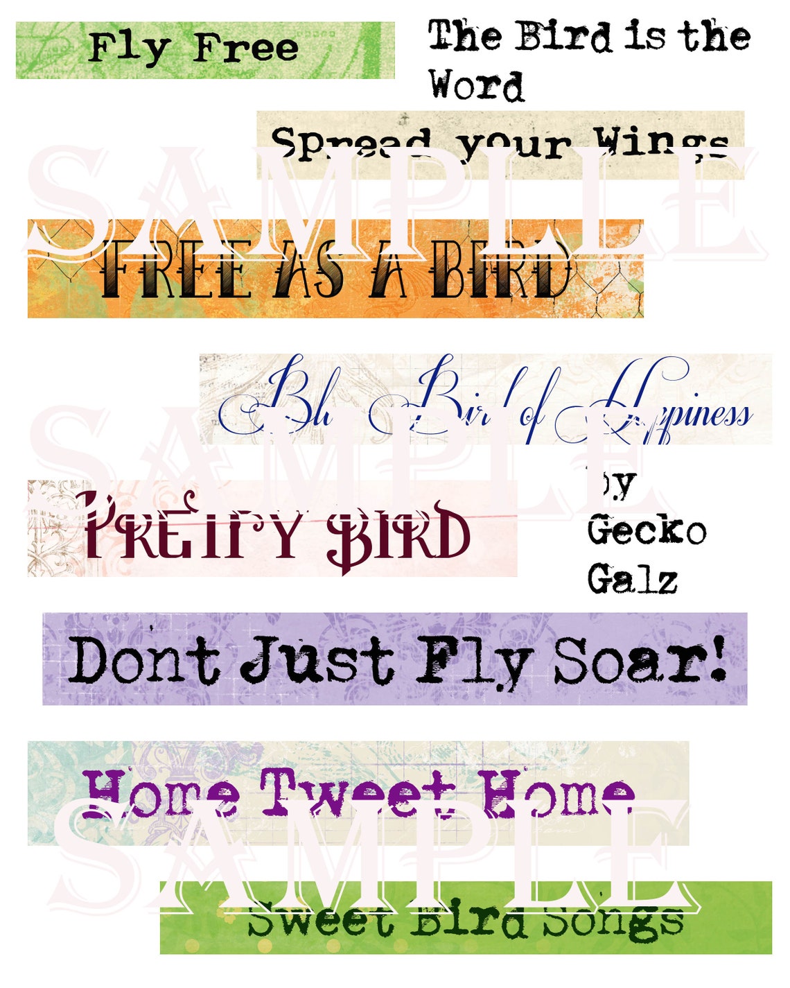 Bird is the Word Collage Sheet image 0