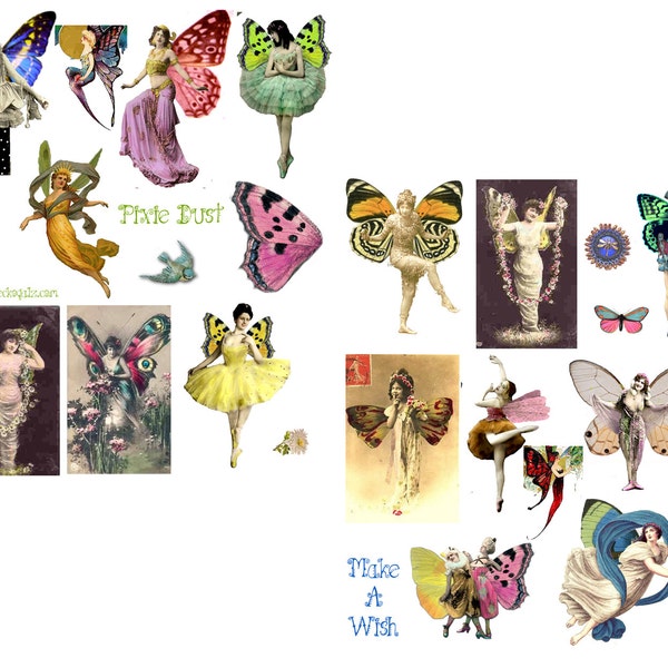 PIXIE DUST digital collage set