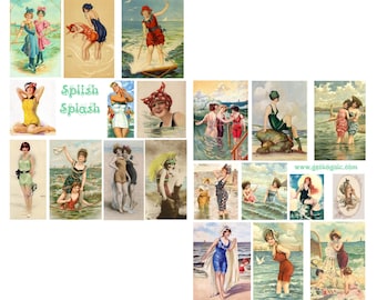 Splish Splash Digital Collage Sheets