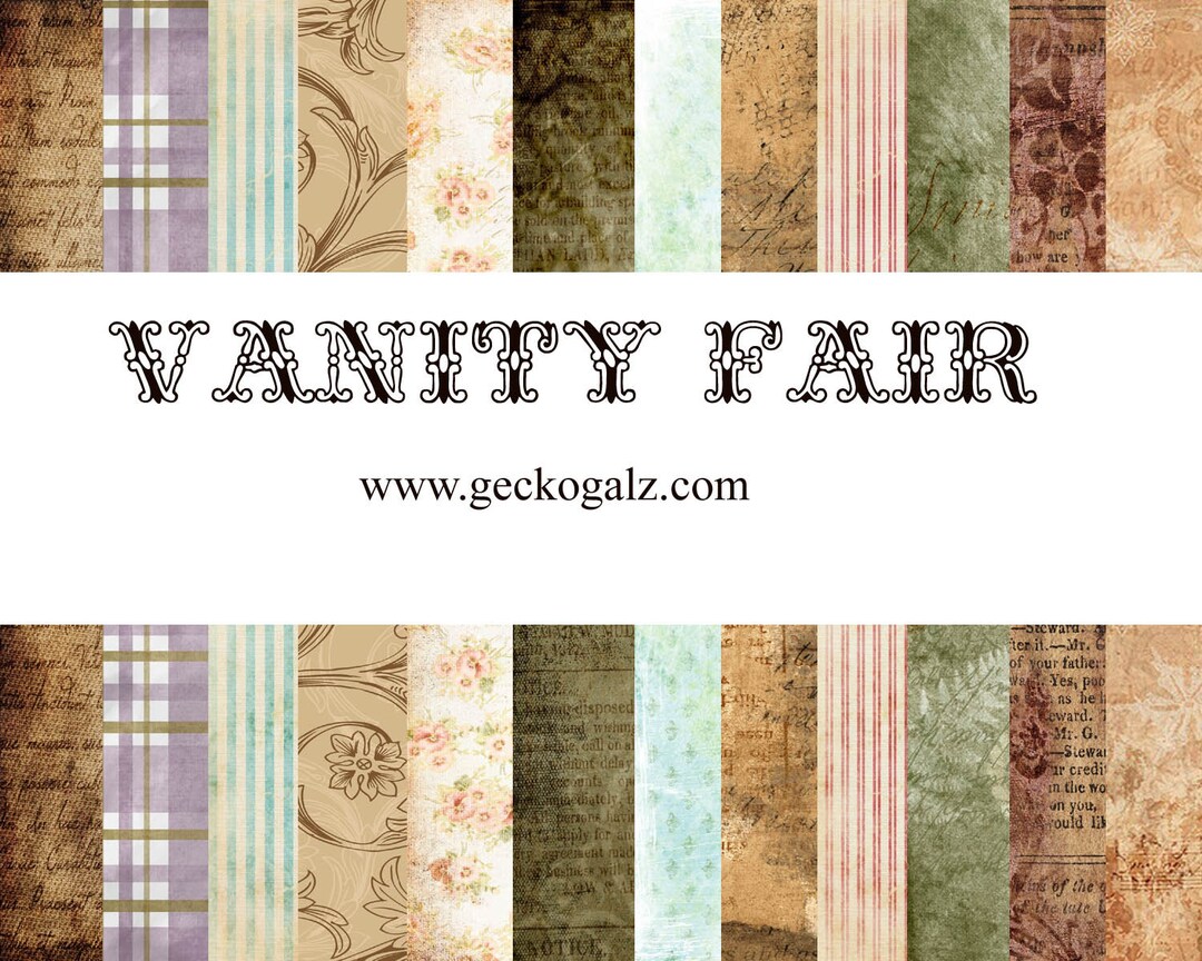 Vanity Fair Digital Paper Pack Etsy