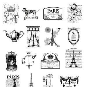 Paris Flea Market Digital Stamp Set image 2