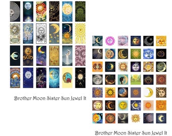 Sun and Moon Jewel It Digital Collage Set