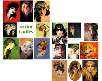 Kunstzinnige Dames Digitale Collage Set