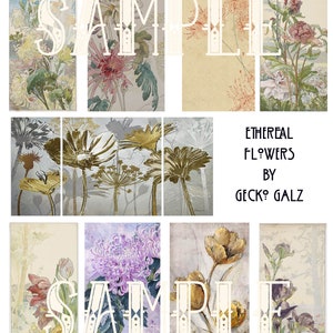 Ethereal Flowers Collage Sheet