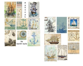 Lets Get Nautical Digital Collage Set