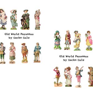 Old World Personas Digital Collage Set