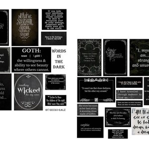 Words In The Dark Collage Set