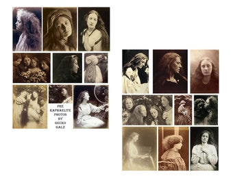 Pre Raphaelite Photos Digital Collage Set