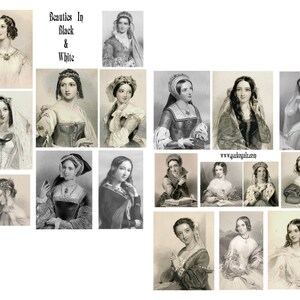 Beauties in Black and White Digital Collage