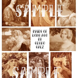 Maids of Long Ago Collage Sheet