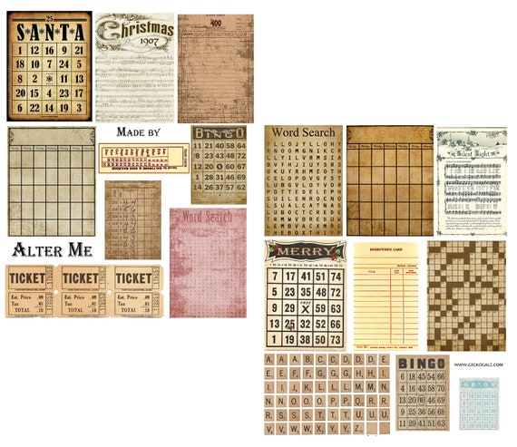 Alter It Digital Collage Sheets Etsy Uk