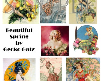 Beautiful Spring Collage Sheet