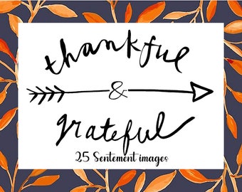 Thankful and Grateful Sentiments Set