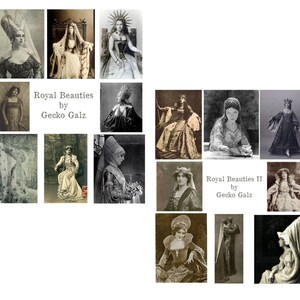 Royal Beauties Digital Collage Set