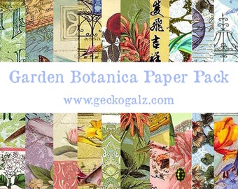 Garden Botanical Digital Paper Pack