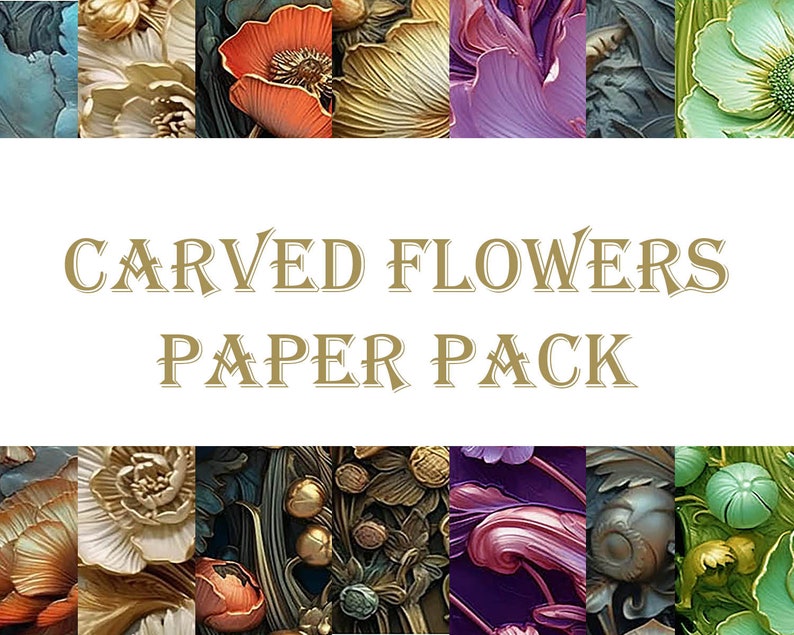 Carved Flowers Paper Pack image 1