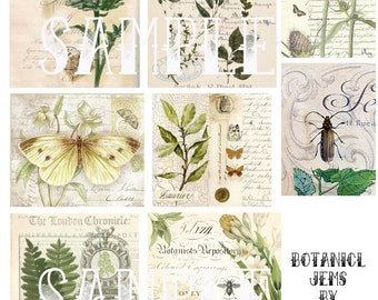 Botanical Jems Collage Sheet