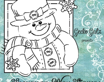 Snow Man Way Digital Stamp Set