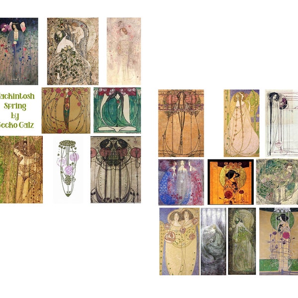 Mackintosh Spring Digital Collage Set