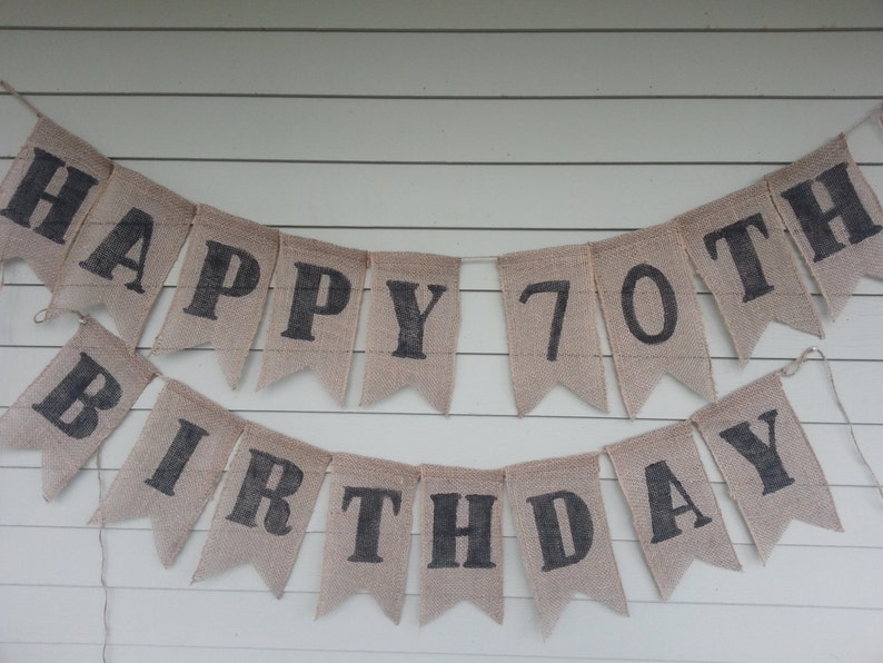 Happy 70th Birthday Banner Made by a Stay at Home Veteran. - Etsy