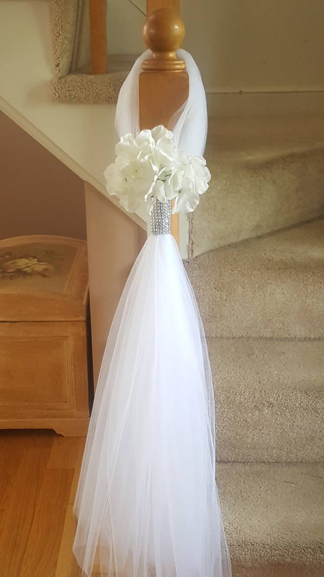 Wedding Pew Aisle Decorations. Made by a Work From Home Veteran. Set of