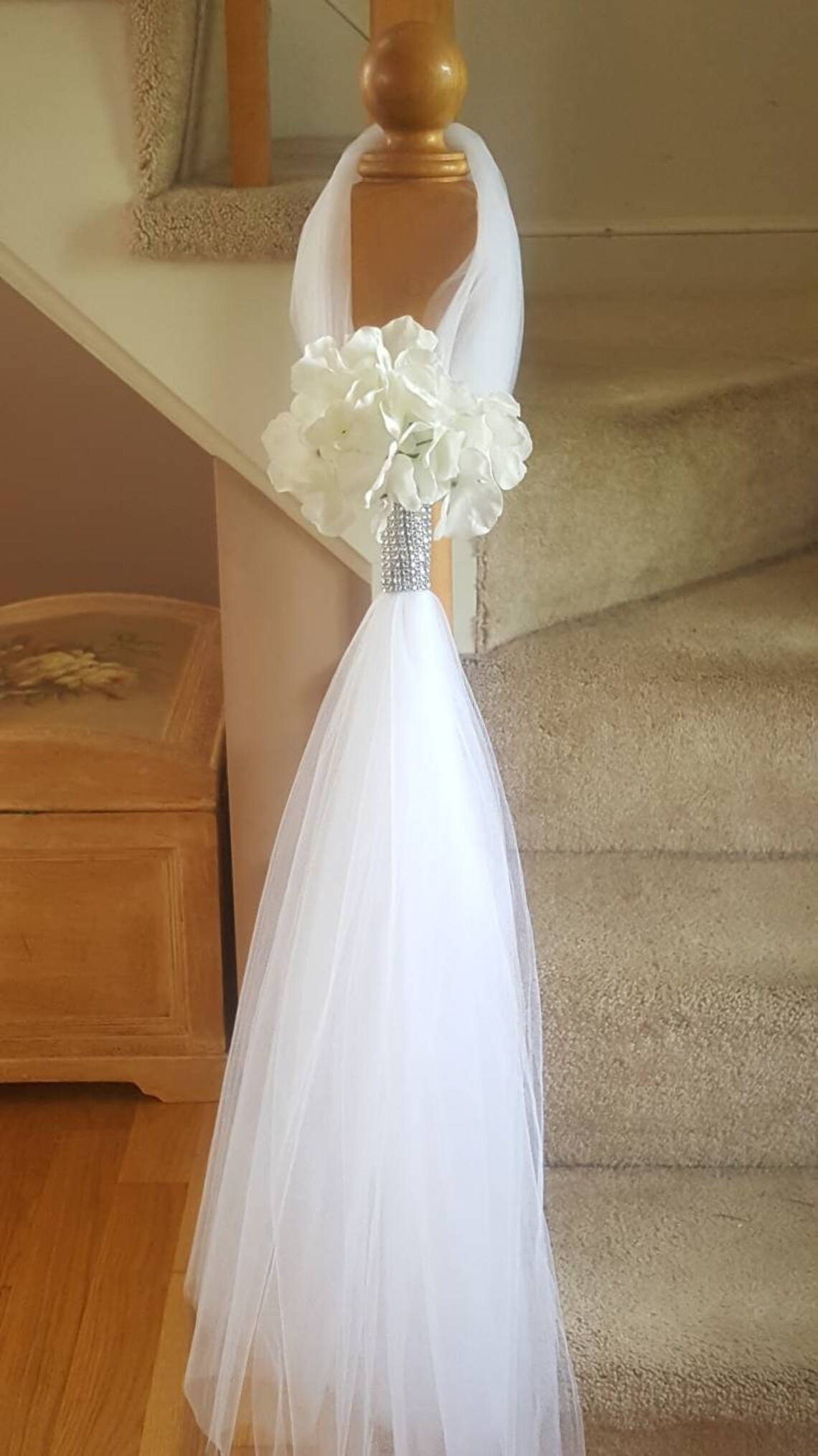 Wedding Pew Aisle Decorations. Made by a Work From Home Etsy