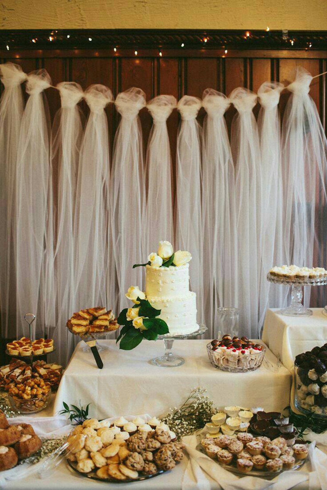Party Table Backdrops Tulle Party Backdrop. White or Ivory. - Etsy
