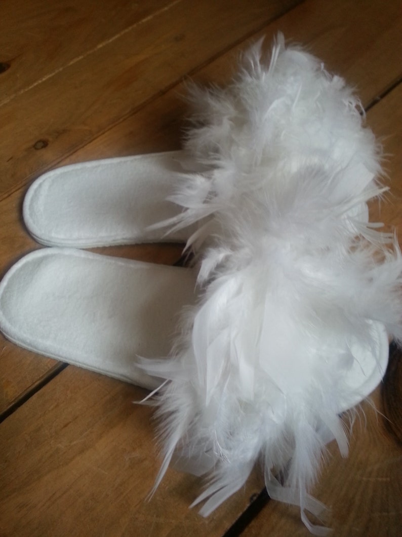 fluffy bride slippers