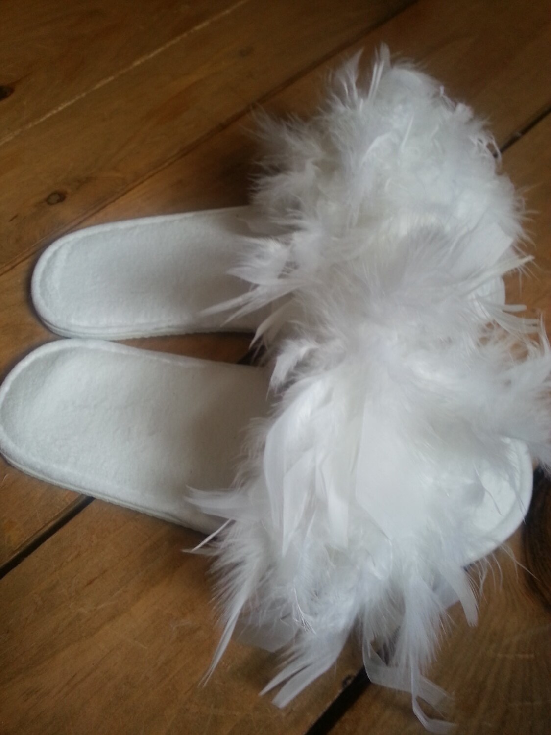 Colourful Winter Slippers Adults Designer Ostrich Feather 