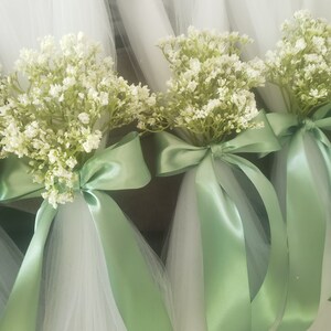 Set of 12 Sage green wedding aisle decor
