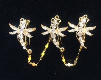 Peranakan Nyonya Kebaya Accessories Kerosang/Kerongsang Brooch Vintage Style: Dragonfly