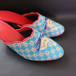 Size 4 6: Micro-Beaded Slippers, Peranakan Nyonya Kasut Manek image 8