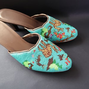 Size 4 6: Micro-Beaded Slippers, Peranakan Nyonya Kasut Manek image 10