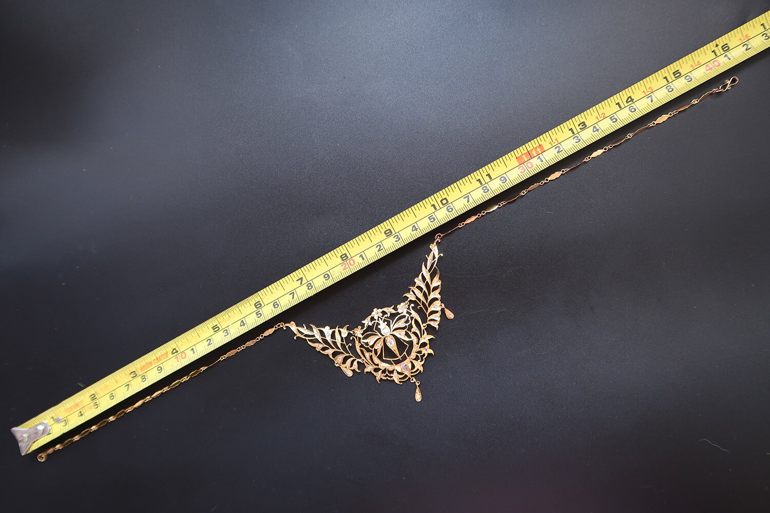 Vintage Antique Jewellery Peranakan Nyonya Intan Necklace Insect