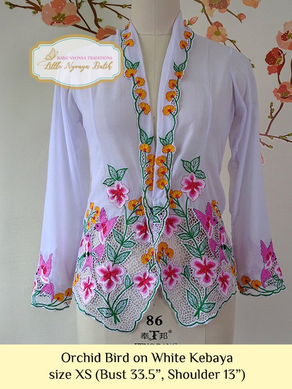 Size XS: Peranakan Nyonya Kebaya Basic Quality Orchid  Etsy