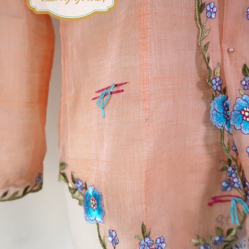 Size S: High shops Quality Peranakan Nyonya Kebaya Flower