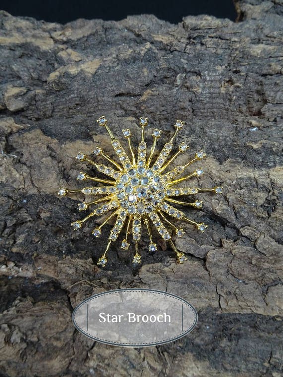 Premium Brooch Small Star Vintage Style Etsy Australia