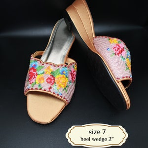 Size 5 Eur 36 23 5cm Peranakan Nyonya Open Toe Beaded Etsy