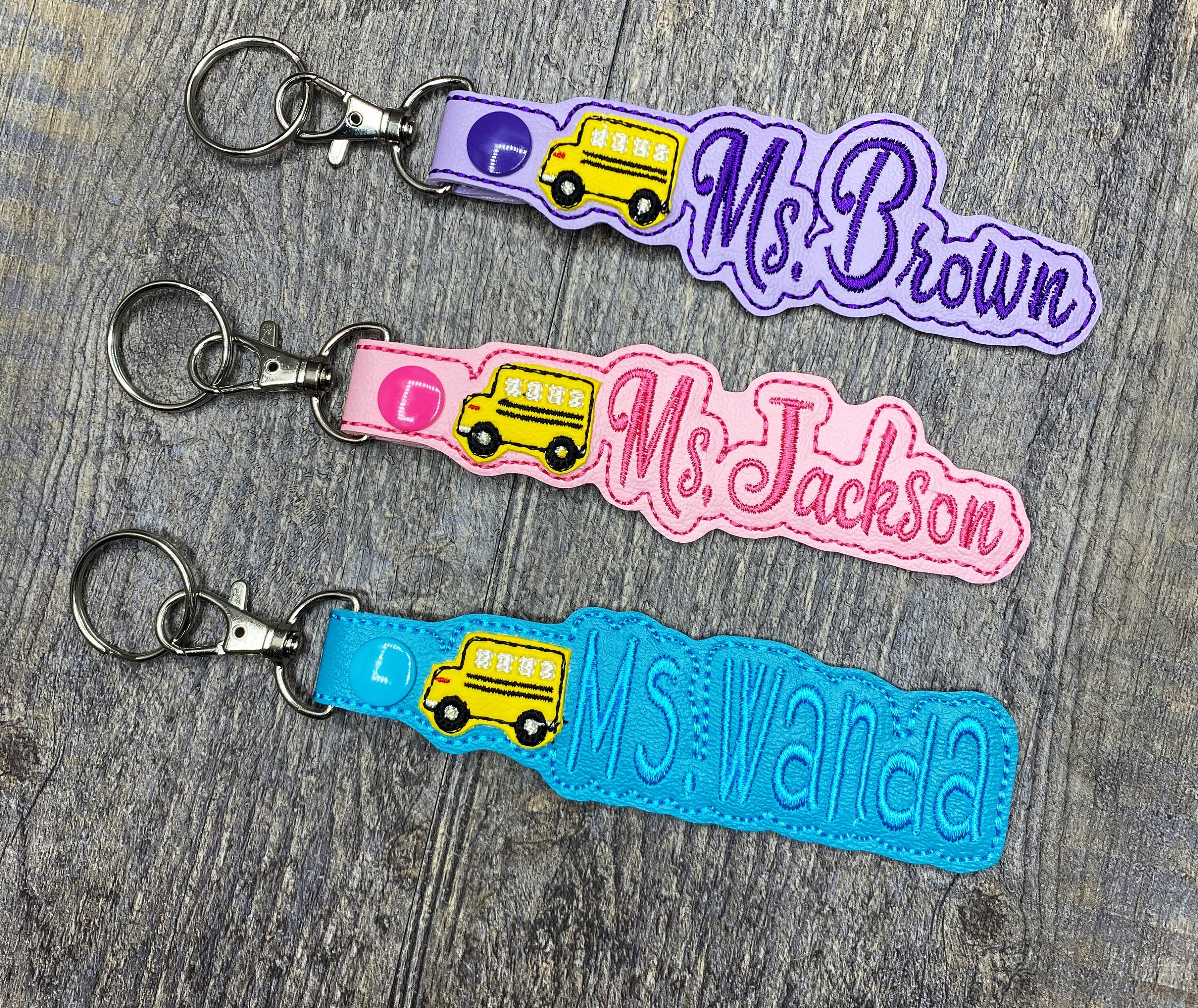 Custom Bus Driver Keychain, Personalized Bus Driver Gift, Teacher Gift ...