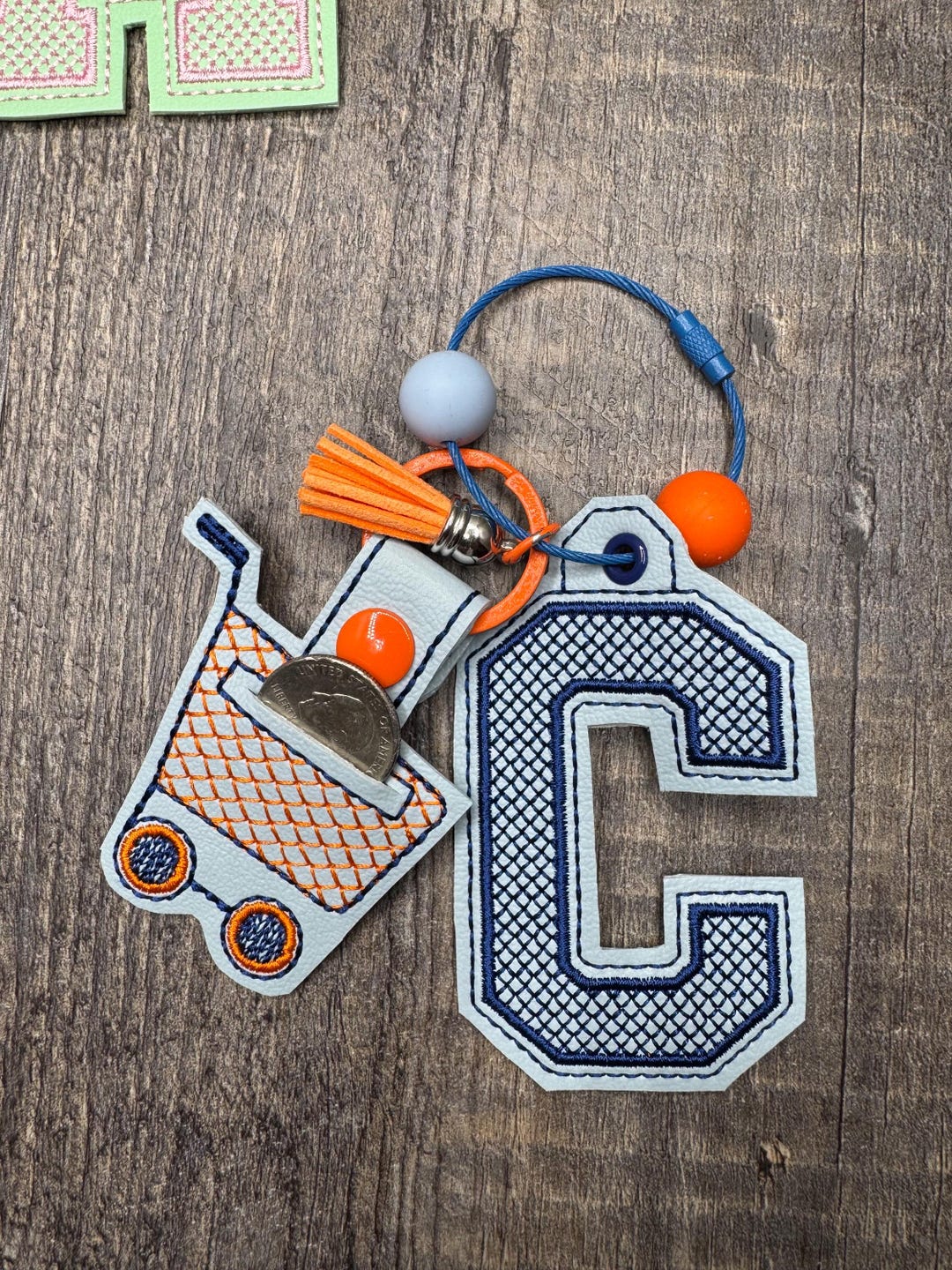 Quarter Key Chain Grocery Bag Quarter Holder, Grocery Store Keychain, Quarter Key Chain ...