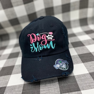 Dog Mom Baseball Hat, Dog mom  hat, Mom hat, distressed mom hat, new dog gift, Dog lover gift, Mother’s Day gifts, new puppy gifts