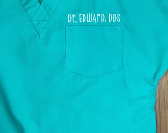 Personalized dental embroidered kids' scrubs, kids' scrubs, pretend doctor scrubs, kids' doctor scrubs, custom kids' scrubs