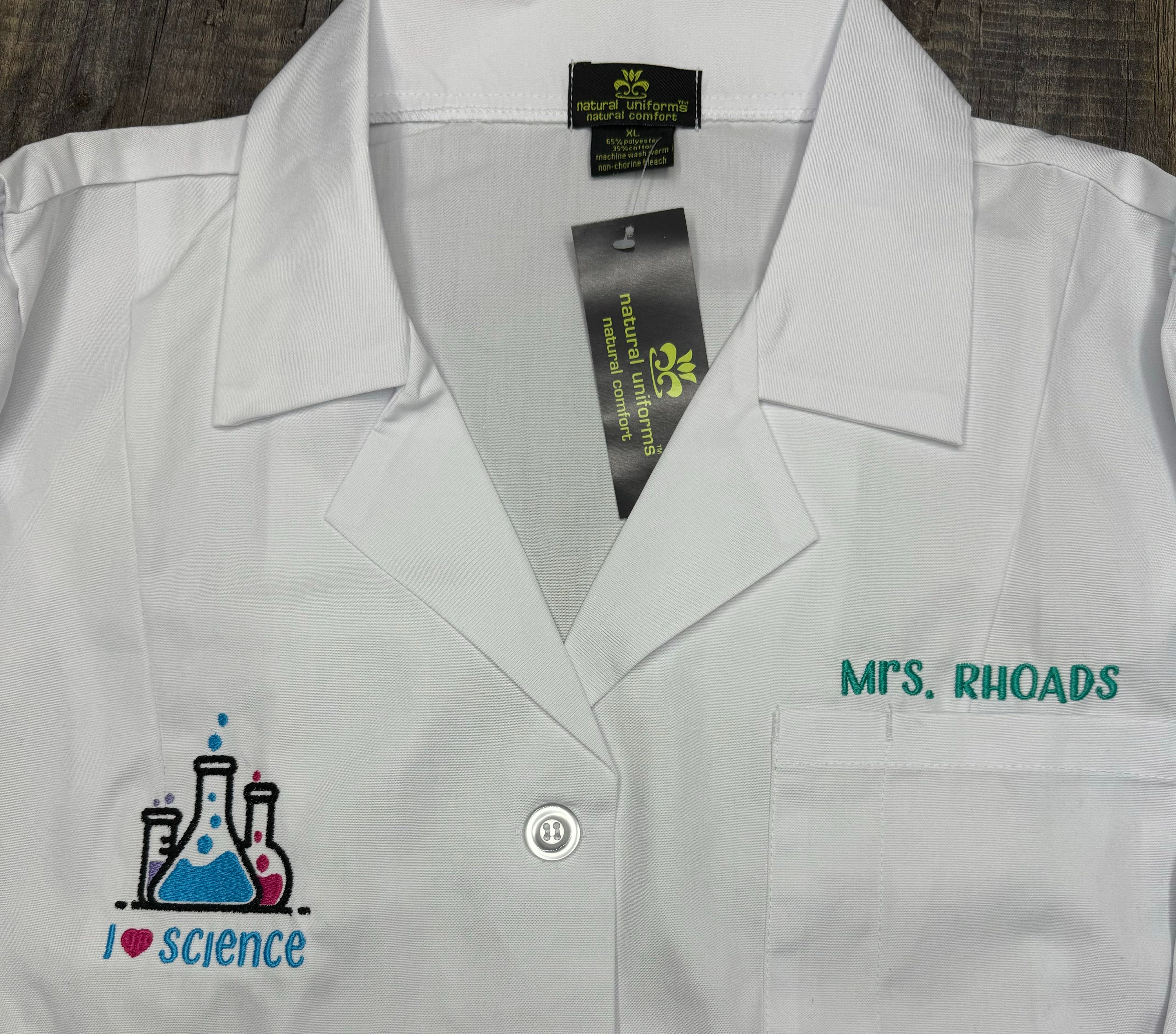 Adult Custom Lab Coat, Embroidered Personalized Adult Lab Coat, Adult ...