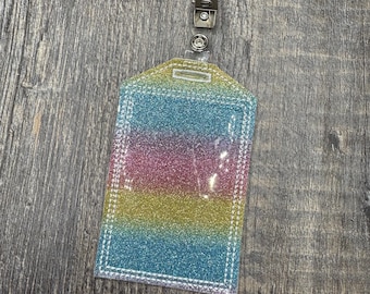 ID Badge Holder for vinyl strap, Badge Holder, ID Holder, Horizontal or Vertical, Custom ID badge holders, Id holders