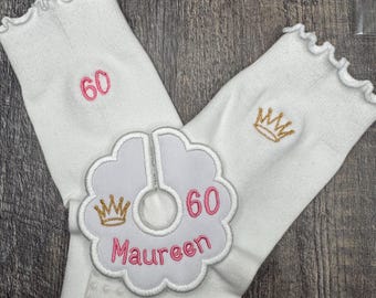 Personalized yoga socks, custom yoga socks, non-slip Pilates socks, ruffle yoga socks, yoga gift, custom yoga gift