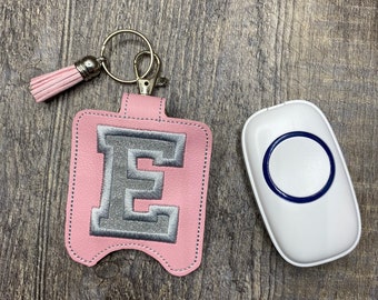 Monogrammed Classroom Doorbell Holder, Class Bell Case Key Chain, Class Lanyard Accessory, Teacher Gift, Teacher Appreciation, initial doorb