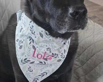 Custom pet bandana, personalized pet bandana, dog bandana, embroidered name pet bandana, pet neck bandana, new dog gifts