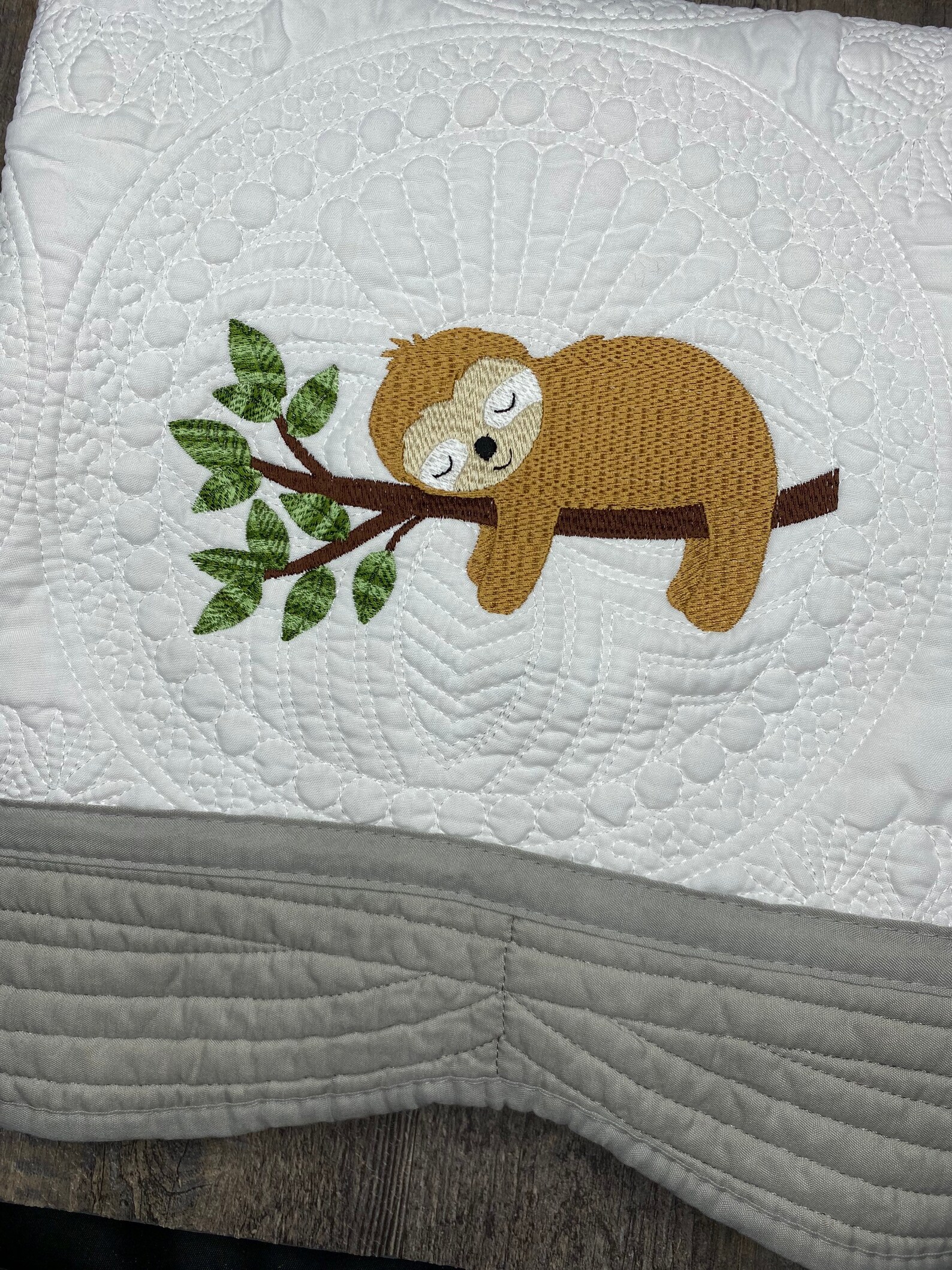 Sloth Heirloom Baby Quilt Sloth Baby Blanket Sloth Lover Etsy