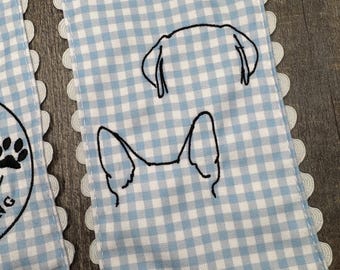 Personalized Dog Wreath Sash, personalized dog door hanger, personalized wreath, wreath sash, door wreath decor, door wreath sash