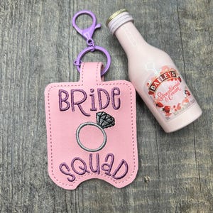 Bride Squad Mini Liquor Bottle Holder, Nip Holder, Bachelorette Party Favor, Unique Bachelorette Party Gift, liquor gifts